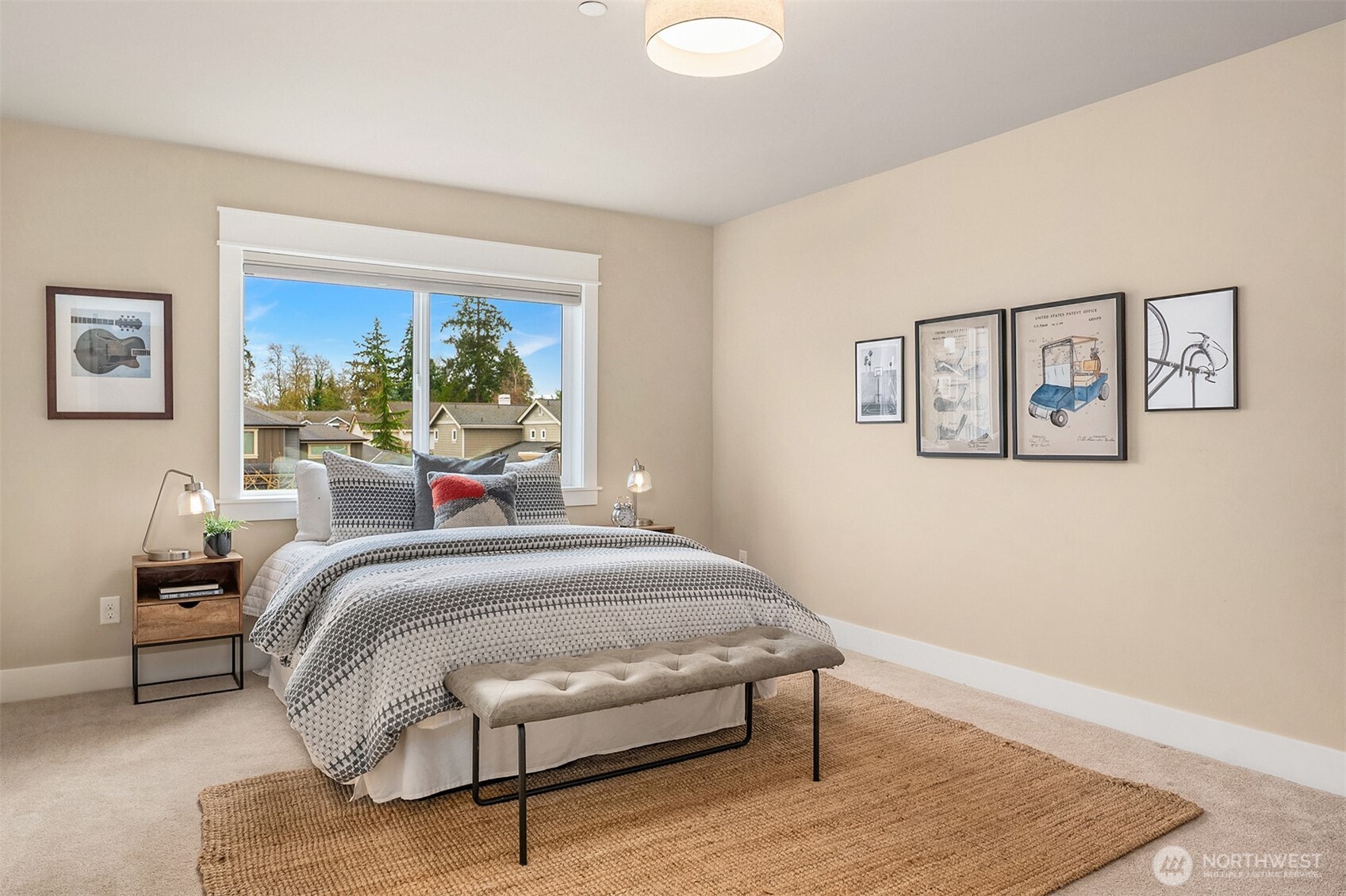 632 Southwest 185th Street Normandy Park, WA 98166 - Photo 28 of 39 a bedroom with a bed and a large window