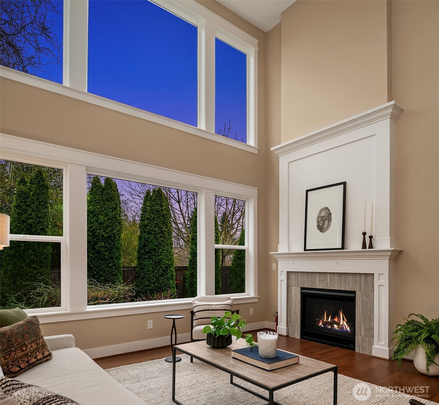 632 Southwest 185th Street Normandy Park, WA 98166 - Photo 6 of 39 a living room with furniture and a fireplace
