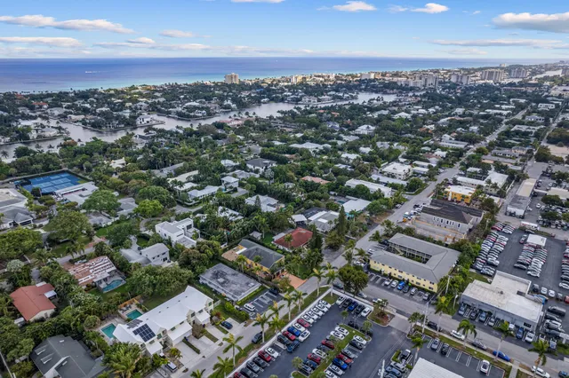 an aerial view of a city with lots of residential buildings