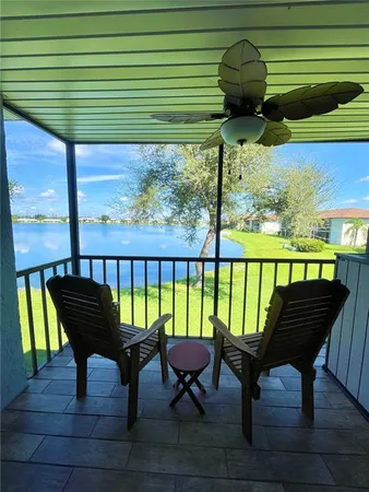 a view of a chairs on the roof deck