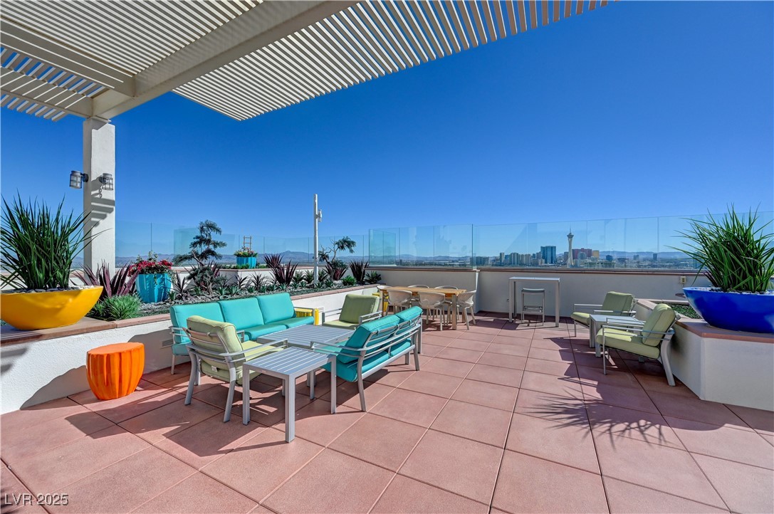 150 South Las Vegas Boulevard, Unit 1212 Las Vegas, NV 89101 - Photo 33 of 45 View of patio with outdoor lounge area