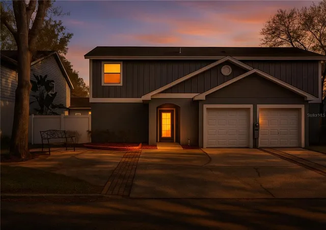 a front view of a house