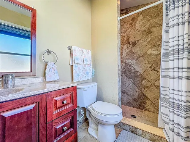 a view of a lake with a city