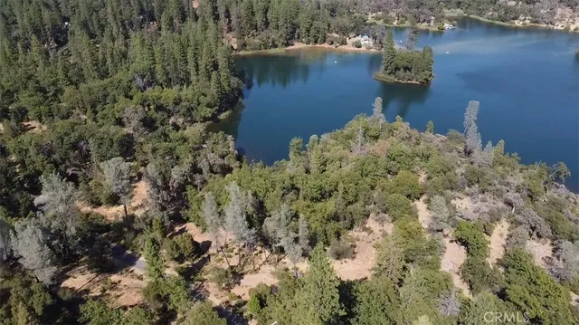 a view of a lake with a house
