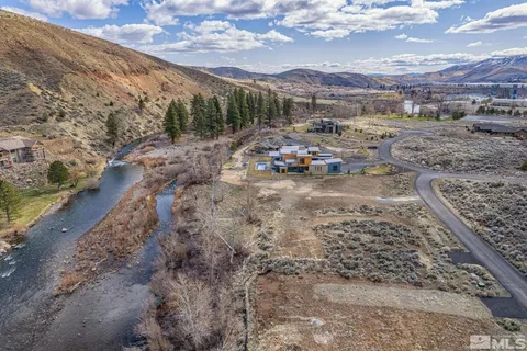 a view of a road with an ocean view