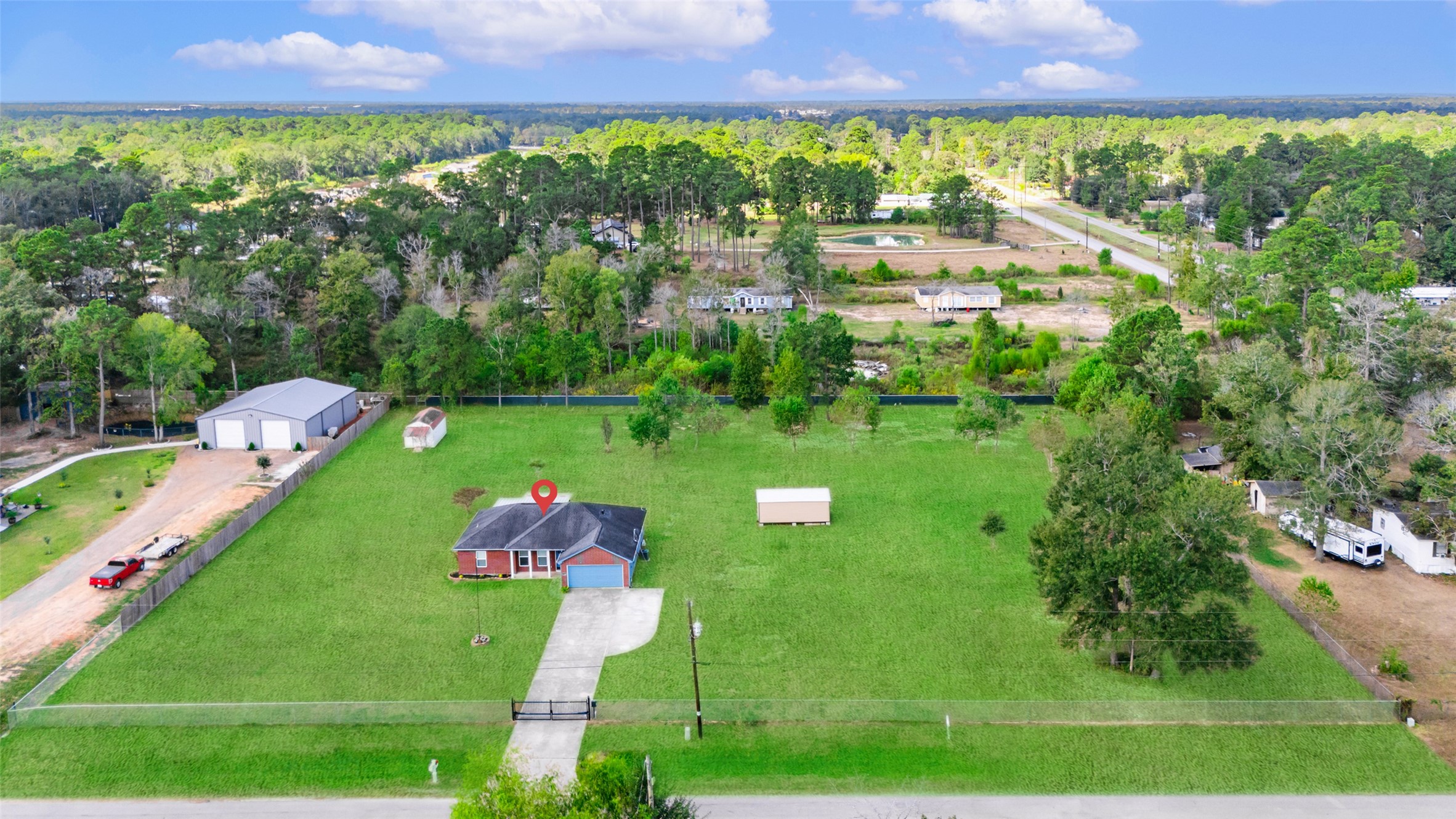 3862 Highline Oaks West Conroe, TX 77306 - Photo 22 of 23 swimming pool with outdoor seating and yard