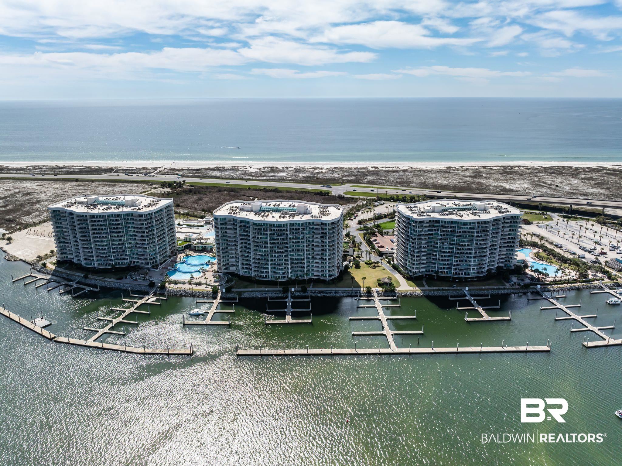 28107 Perdido Beach Boulevard, Unit D714 Orange Beach, AL 36561 - Photo 70 of 88 Aerial view featuring a water view