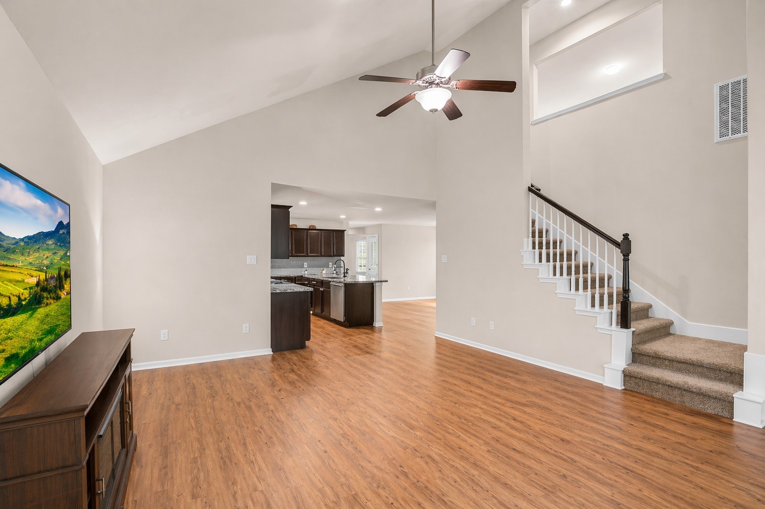 5635 Rainflower Terrace Lane Spring, TX 77389 - Photo 4 of 46 Fully furnished photo further down gives an idea of how SPACIOUS the home is. (AI edited pic as the furn. was removed after photographer came!)