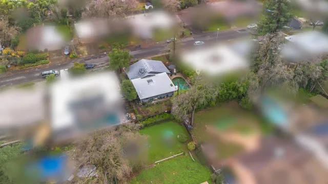 a view of city and mountain