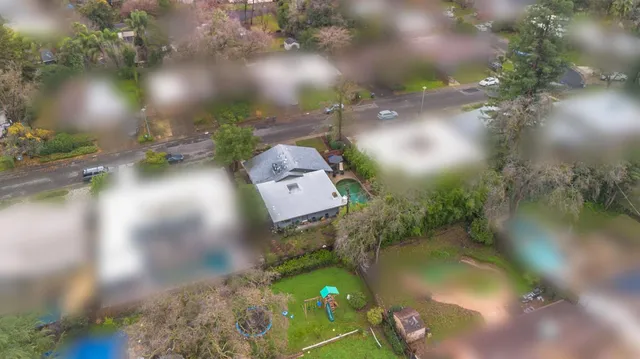 an aerial view of city