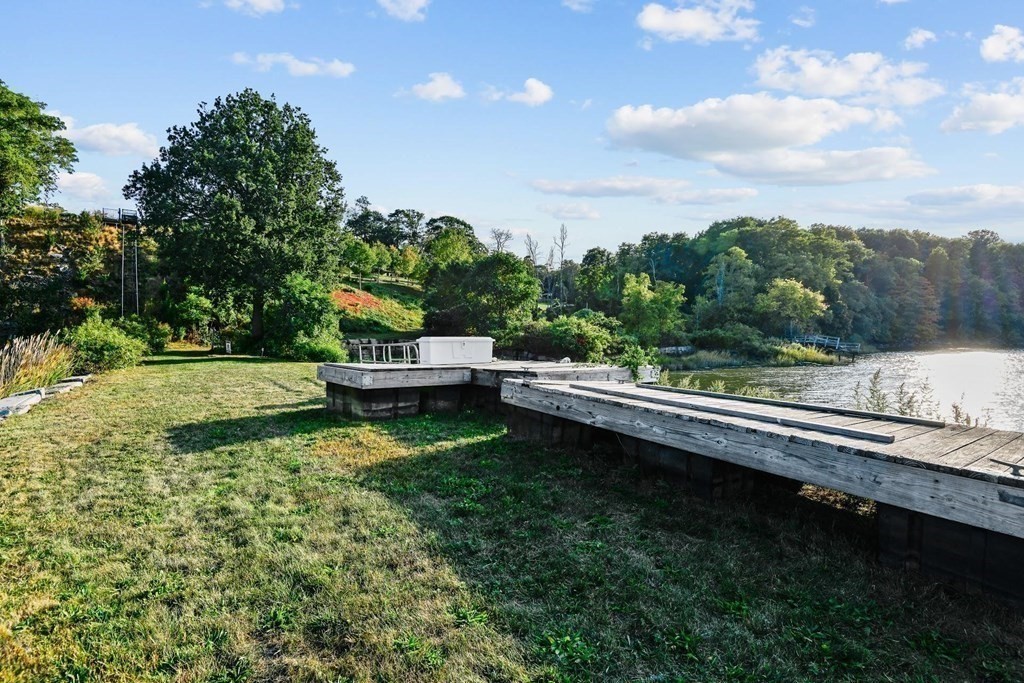 106 Forbes Road Milton, MA 02186 - Photo 19 of 27 a view of a lake with a big yard