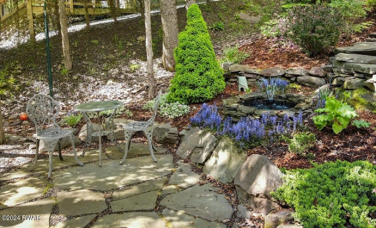 1077 Mustang Road Lake Ariel, PA 18436 - Photo 45 of 68 Garden House patio & fountain