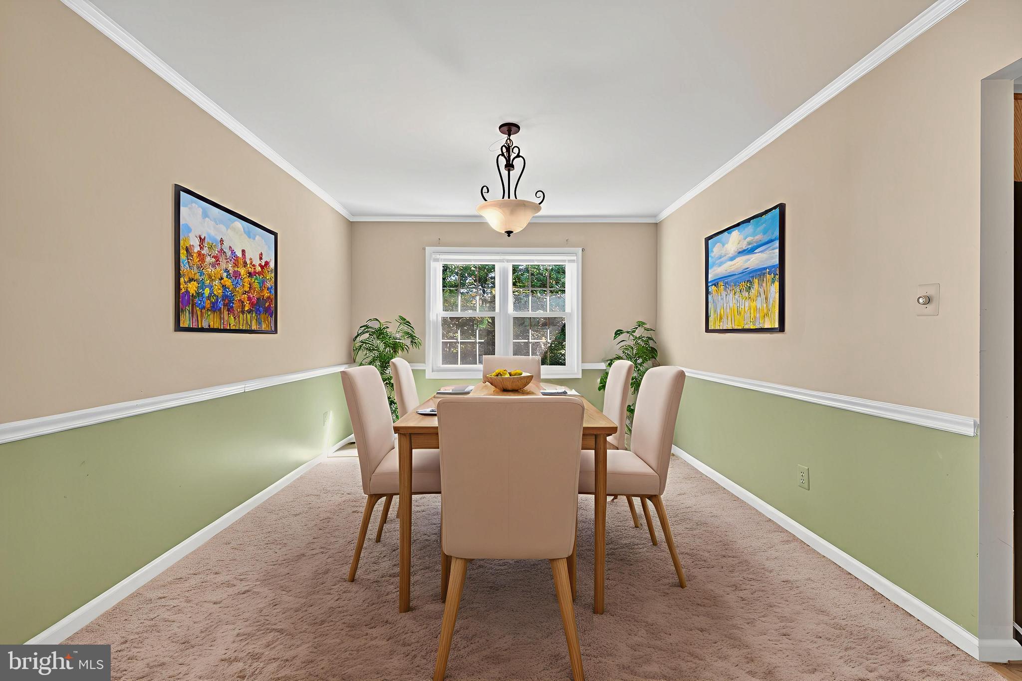 8537 Hooes Road Springfield, VA 22153 - Photo 5 of 30 a dining room with furniture a window and a rug