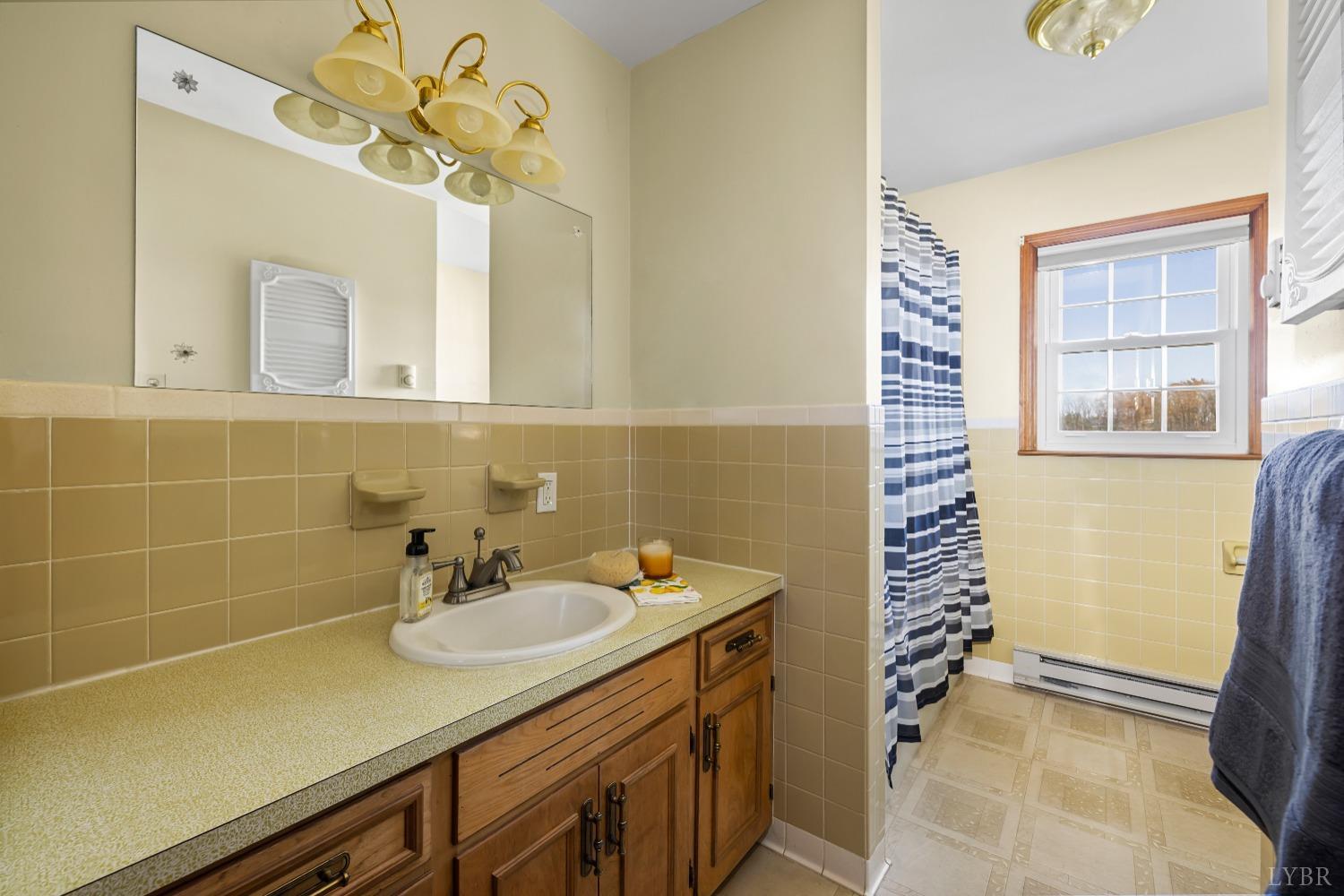 10572 Red House Road Red House, VA 23963 - Photo 18 of 21 a bathroom with a sink a mirror and a shower