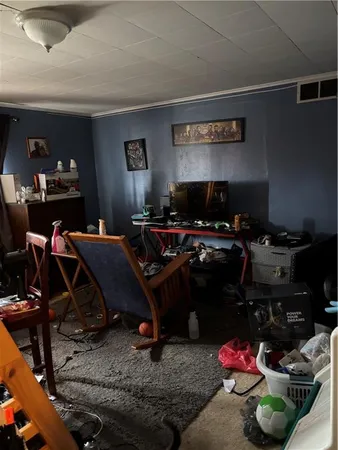 a close view of water heater room