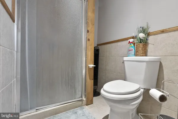a white toilet sitting next to a shower curtain