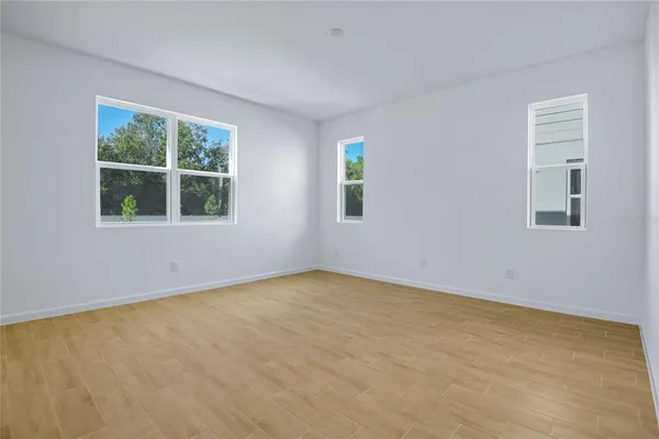 an empty room with a window