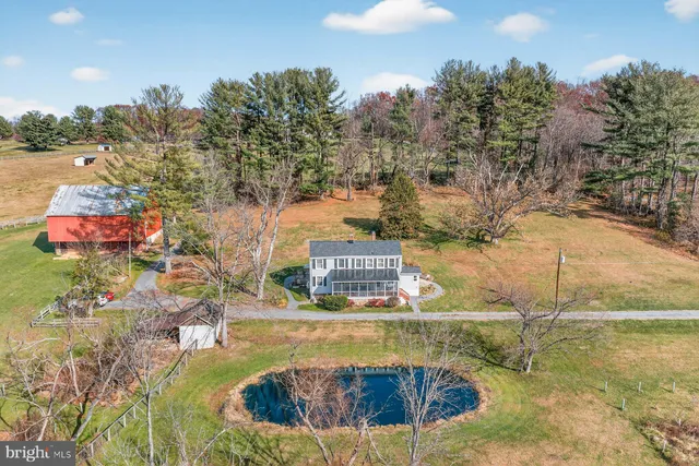 a swimming pool with trees in the background