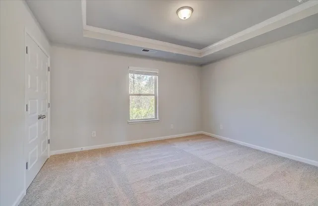 an empty room with a window