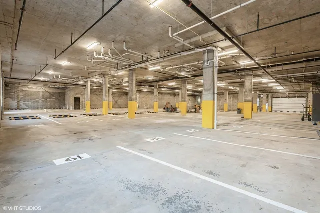 a view of a building with a street