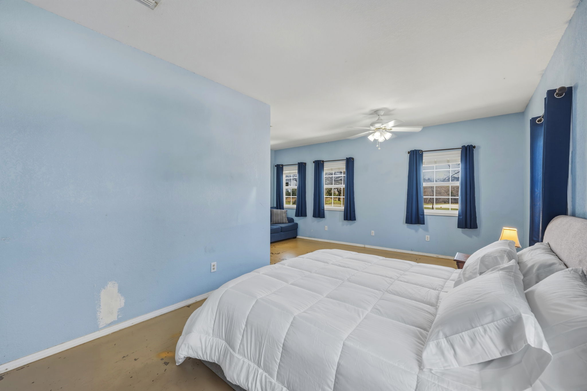 1301 Altwein Road Blanco, TX 78606 - Photo 21 of 40 Bedroom with baseboards and ceiling fan