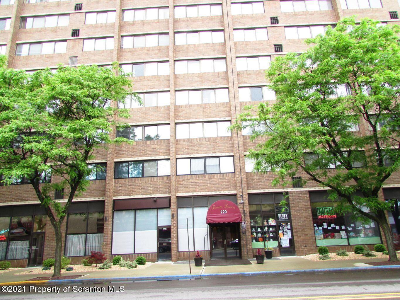 a view of a tall building