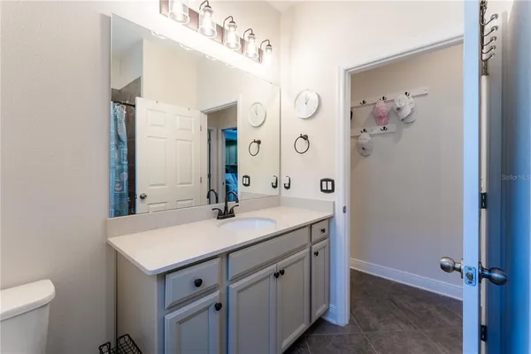 a storage room with washer and dryer
