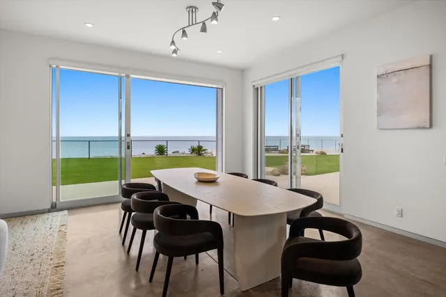 a view of a terrace with furniture