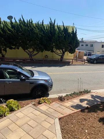a car parked on the side of a road