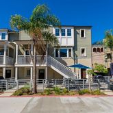 a front view of multiple houses