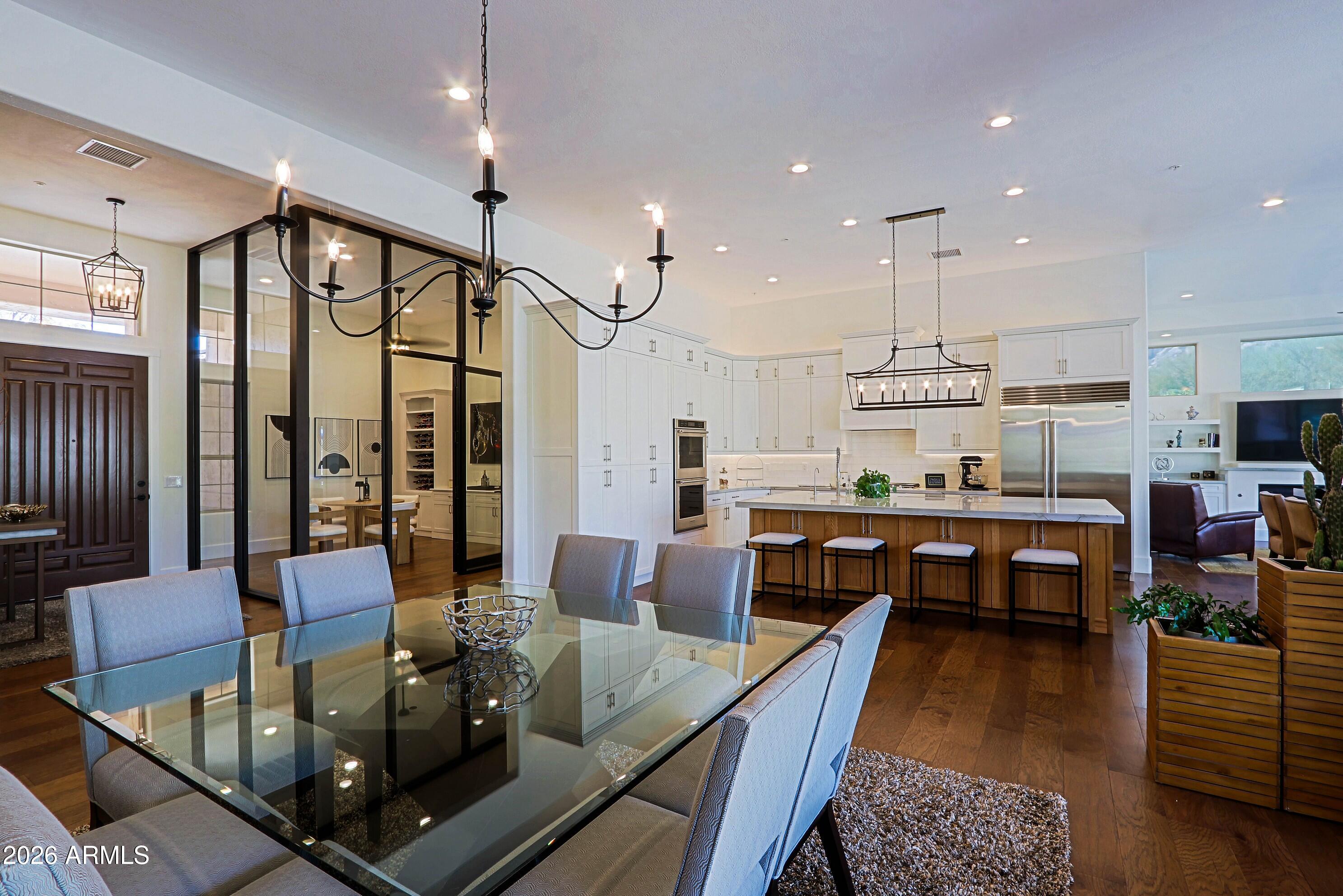11594 East Chama Road Scottsdale, AZ 85255 - Photo 6 of 58 Dining, Wine Room and Kitchen