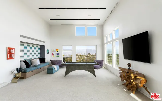 a view of a patio on the roof deck