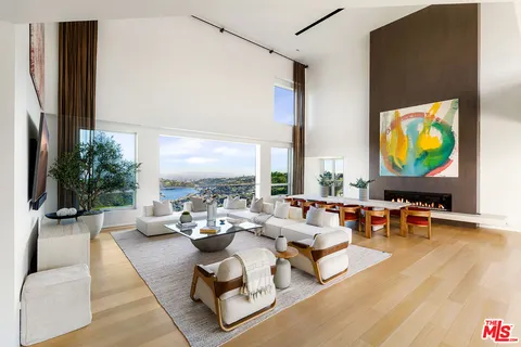 a park view with a playing court