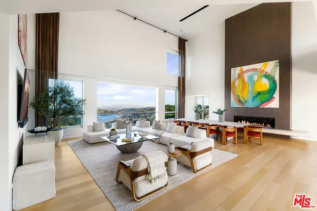 a park view with a playing court