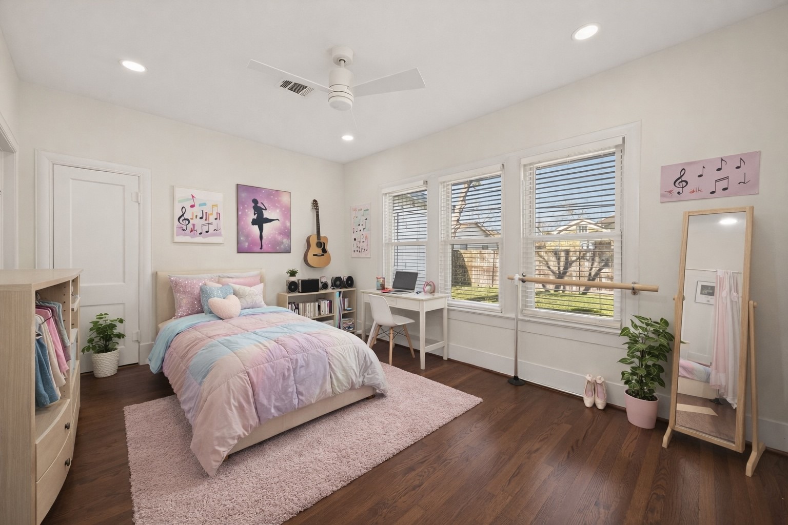 2417 Ruth Street Houston, TX 77004 - Photo 16 of 33 a bed room with a bed and a large window