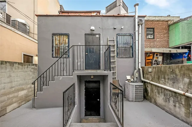a view of a building with stairs