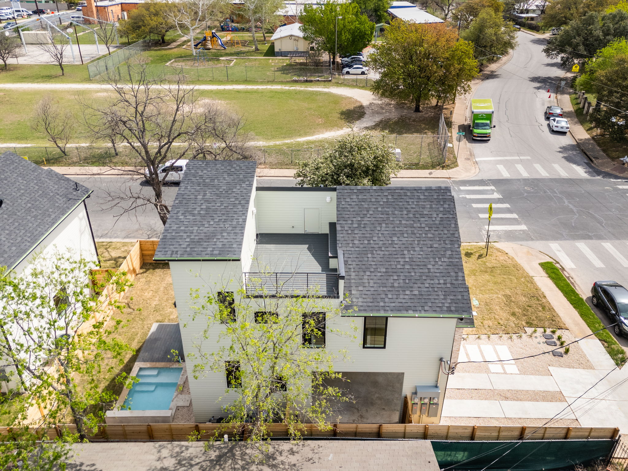 2910 East 4th Street Austin, TX 78702 - Photo 39 of 39 an aerial view of a house with a yard