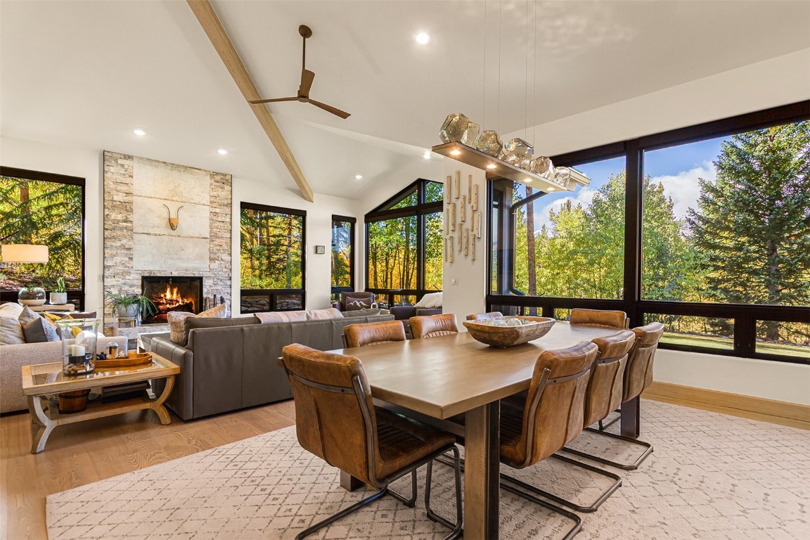 1031 Boreas Pass Road Breckenridge, CO 80424 - Photo 16 of 49 a view of a dining room with furniture window and outside view