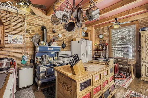 a utility room with lots of appliances