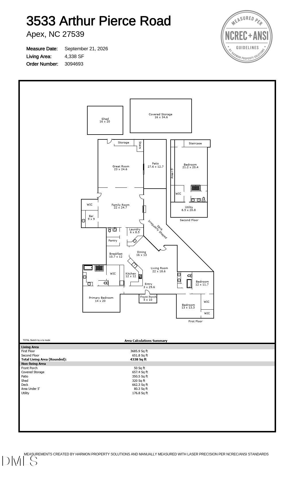 3533 Arthur Pierce Road Apex, NC 27539 - Photo 31 of 31 Floor Plan