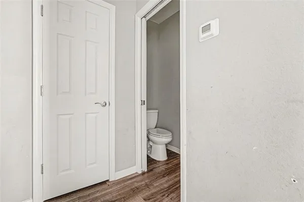 a bathroom with a toilet