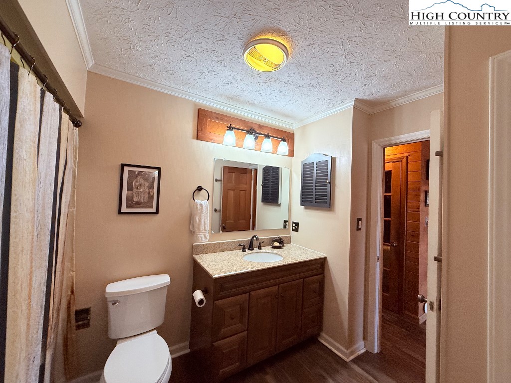 154 Breezy Lane Deep Gap, NC 28618 - Photo 14 of 46 a bathroom with a toilet sink and mirror