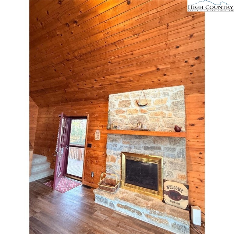154 Breezy Lane Deep Gap, NC 28618 - Photo 9 of 46 a view of fireplace and wooden floor