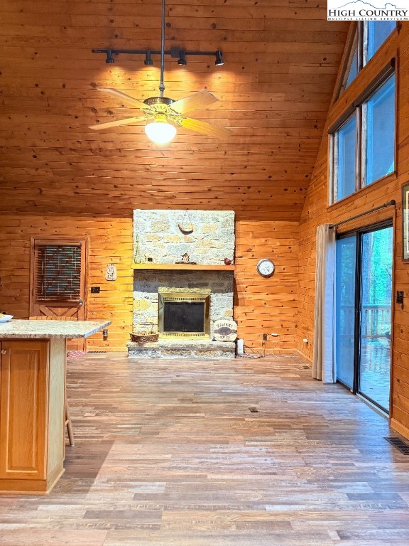 154 Breezy Lane Deep Gap, NC 28618 - Photo 10 of 46 a view of a livingroom with a fireplace