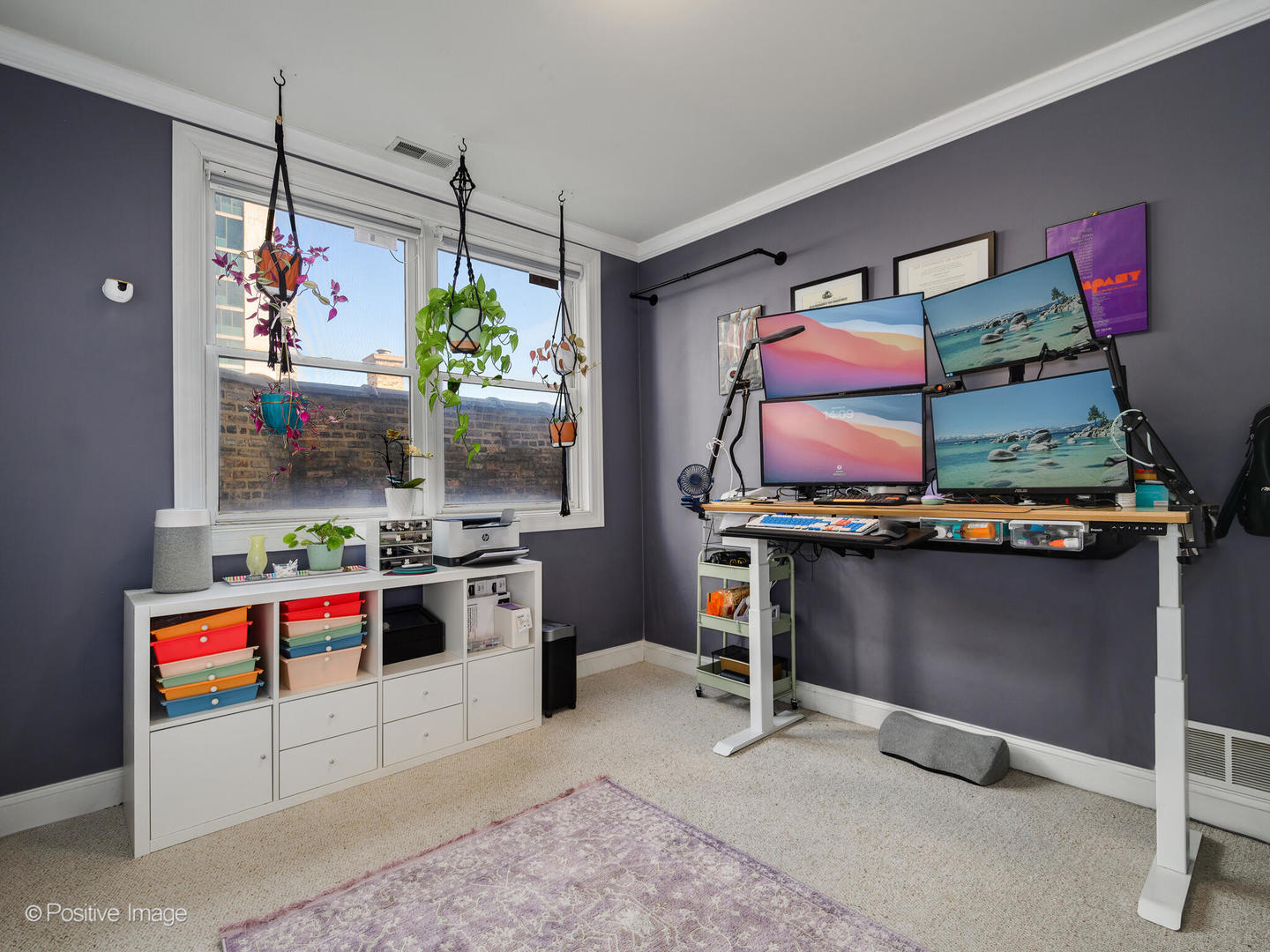 830 West Bradley Place, Unit 3S Chicago, IL 60613 - Photo 21 of 22 a bedroom with furniture and a flat screen tv