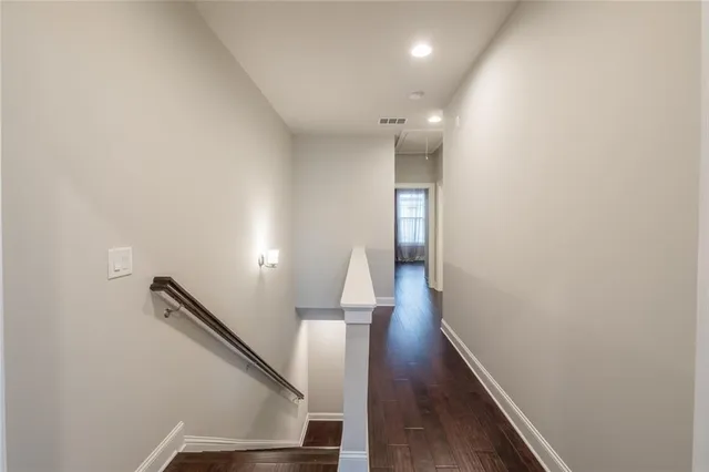 a view of entryway with wooden floor