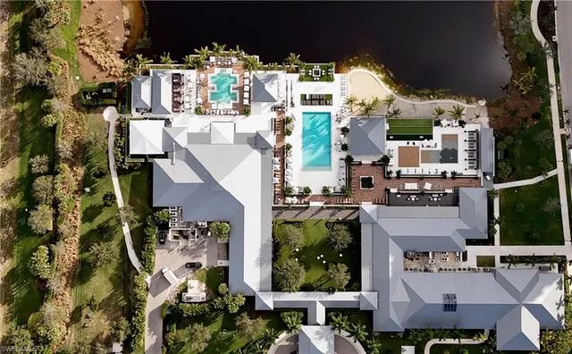 an aerial view of multiple house