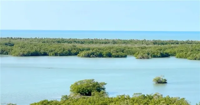 an aerial view of a houses with a lake view