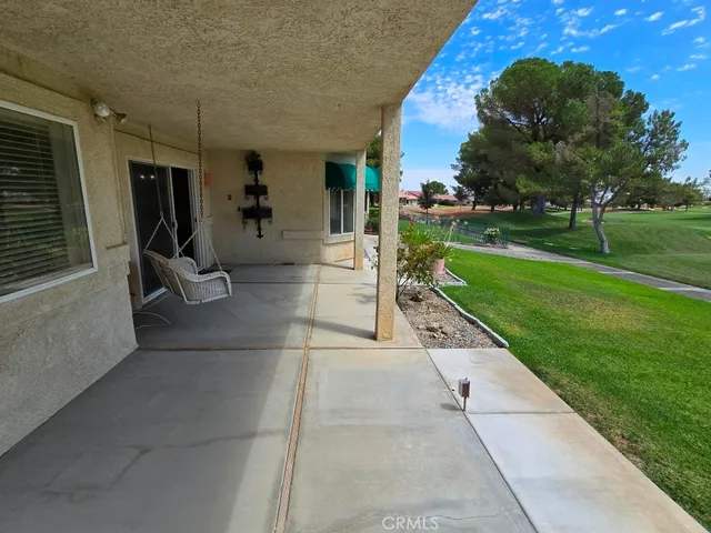 a view of a park with slide