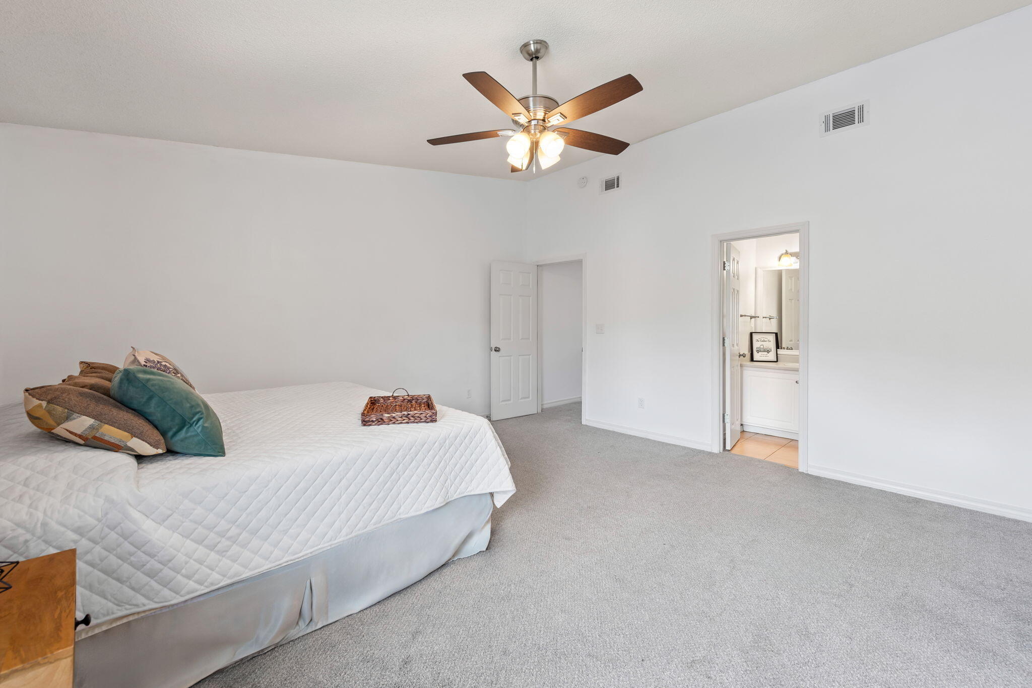498 Keystone Road Mary Esther, FL 32569 - Photo 10 of 21 a bedroom with a large bed and ceiling fan